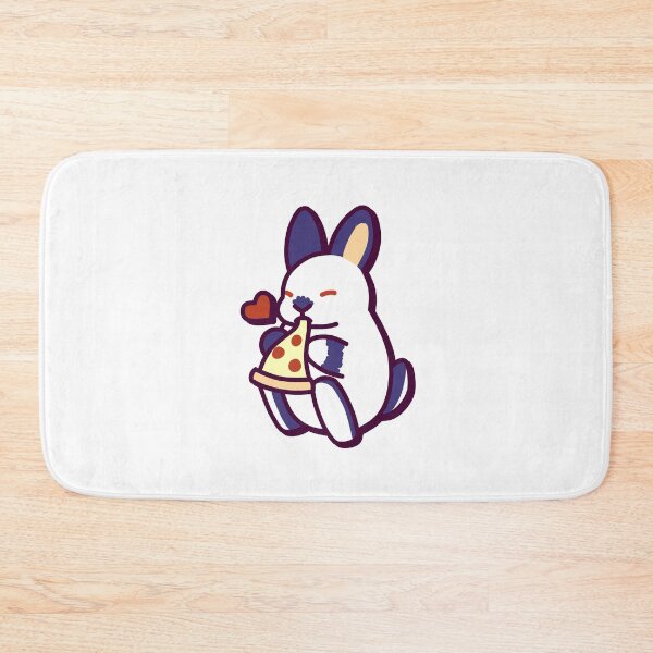 Item preview, Mona the Bunny Eating Pizza – Cute Kawaii-Inspired Design designed and sold by dittoon.