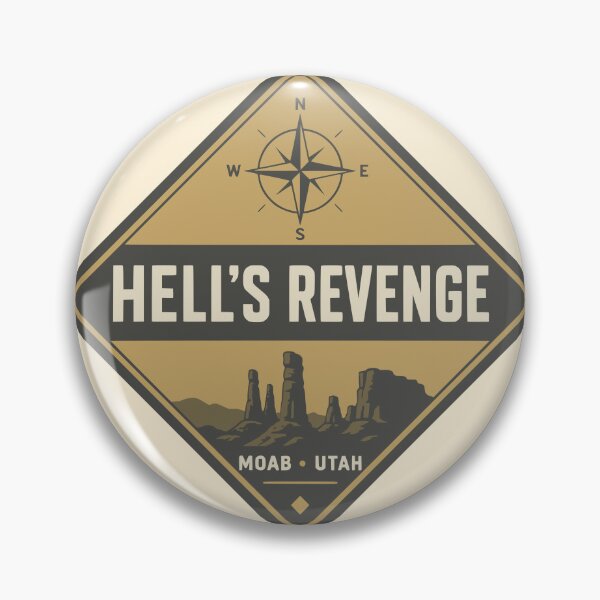 Item preview, Vintage Hell's Revenge Moab Utah Off-Road Badge designed and sold by Imaginationbeyond.