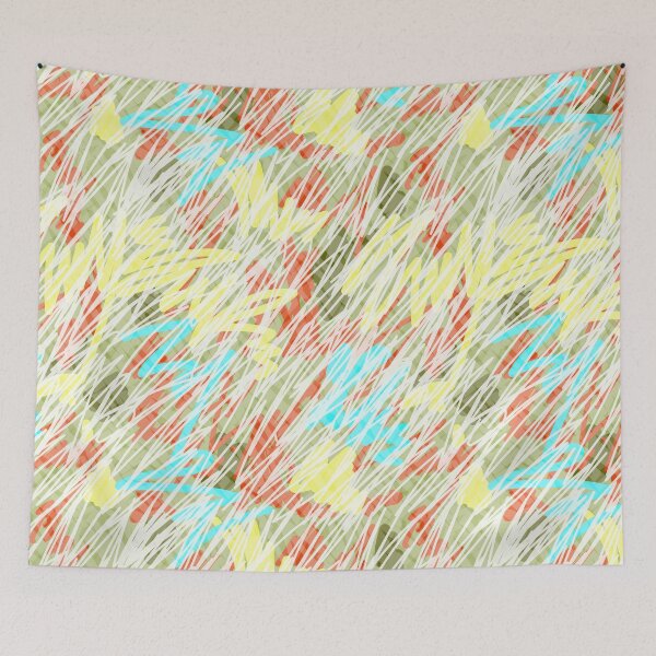 Item preview, Abstract Scribble Pattern – Colorful Hand Drawn Brush Strokes  designed and sold by Skryp-art.