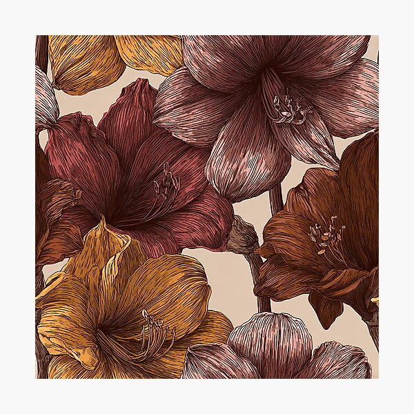 Item preview, Soft Amaryllis Floral  - Retro Flower Floral   - Birthday Gifts designed and sold by RoyalStarsPatts.
