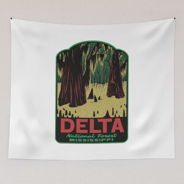 Aperçu de l'œuvre Forêt nationale du Delta, Mississippi Retro créée et vendue par HalpinDesign.
