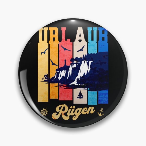Item preview, Holiday on Rügen Island, Baltic Sea, Retro Vintage Design designed and sold by HoshisWorld2018.