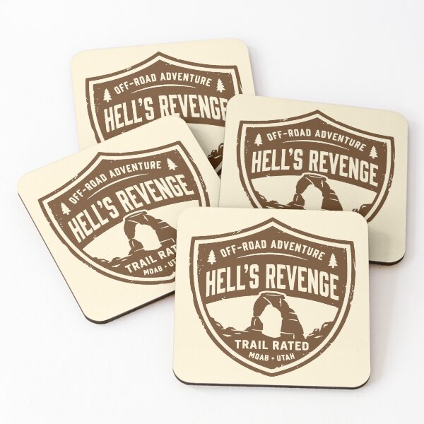 Item preview, Vintage Hell's Revenge Moab Off-Road Adventure Shield designed and sold by Imaginationbeyond.