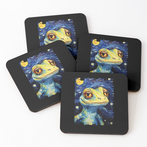 Item preview, Funny Gecko Starry Night Illustration Mom Dad Kids designed and sold by rafaeltto.