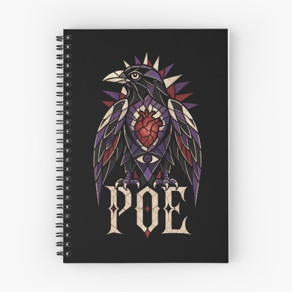 Item preview, Poe Stained Glass Raven Anatomical Heart Design designed and sold by Fenay Designs.