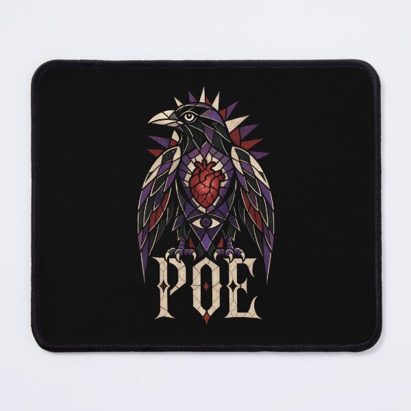 Item preview, Poe Stained Glass Raven Anatomical Heart Design designed and sold by Fenay Designs.