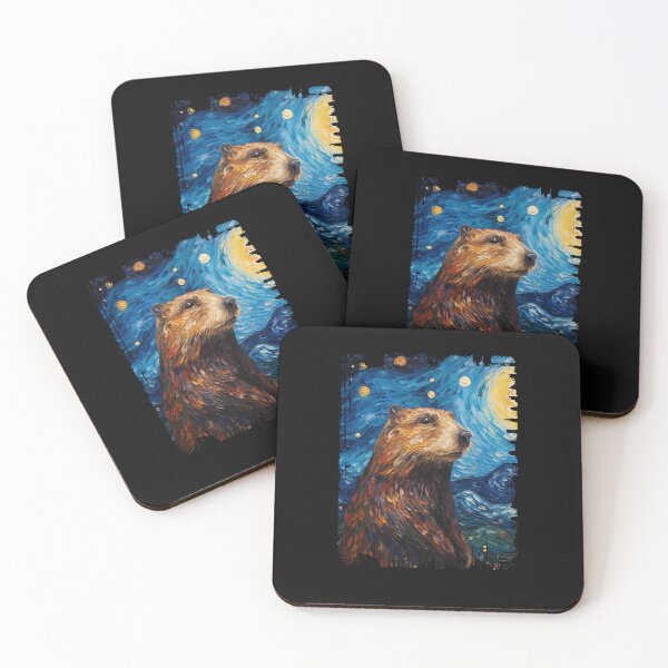 Item preview, Funny Groundhog Starry Night Illustration Mom Dad Kids designed and sold by rafaeltto.