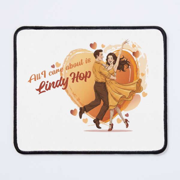 Item preview, All I Care About Is Lindy Hop Dancing Retro Heart designed and sold by Dinaelsherkawy.