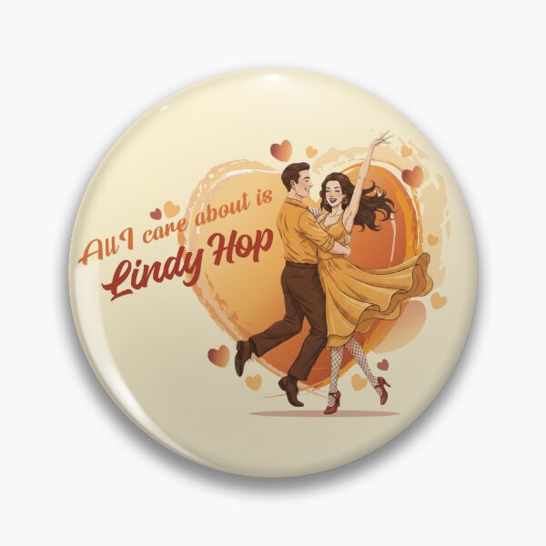 Item preview, All I Care About Is Lindy Hop Dancing Retro Heart designed and sold by Dinaelsherkawy.