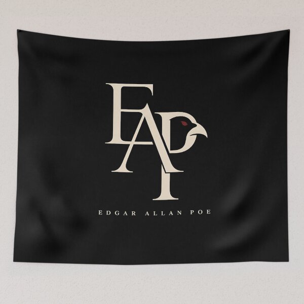 Item preview, Edgar Allan Poe EAP Monogram Minimalist Raven Art designed and sold by Fenay Designs.