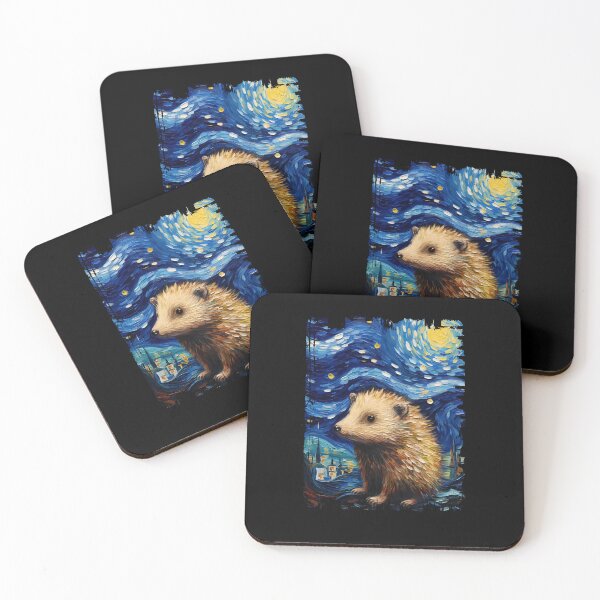 Item preview, Funny Hedgehog Starry Night Illustration Mom Dad Kids designed and sold by rafaeltto.