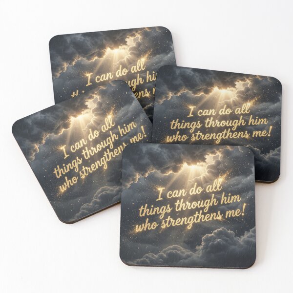 Item preview, Philippians 4:13 I Can Do All Things Through Him Gold Text designed and sold by Pioneer Spirit Market.