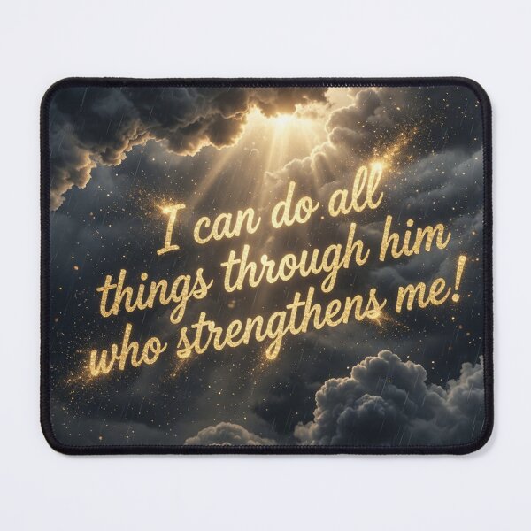 Item preview, Philippians 4:13 I Can Do All Things Through Him Gold Text designed and sold by Pioneer Spirit Market.