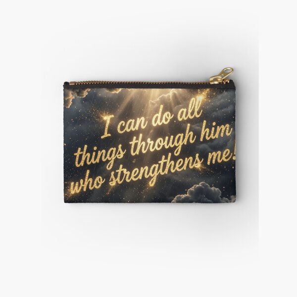 Item preview, Philippians 4:13 I Can Do All Things Through Him Gold Text designed and sold by Pioneer Spirit Market.