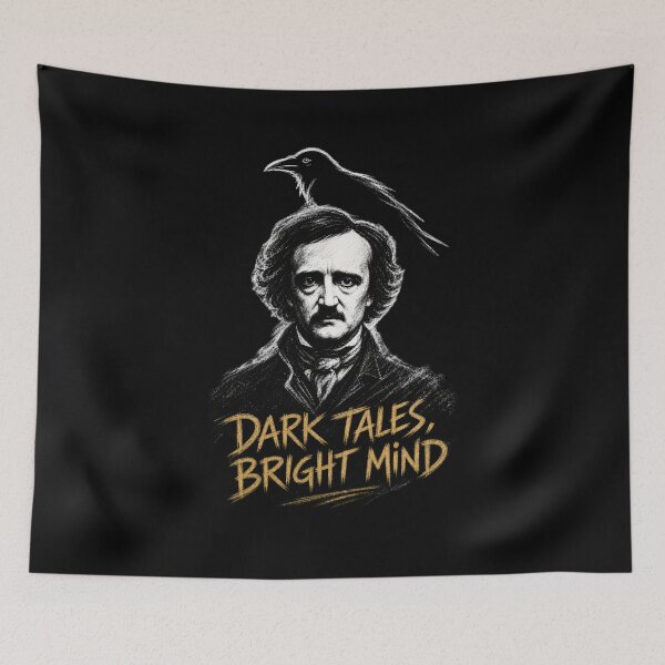 Item preview, Dark Tales Bright Mind Edgar Allan Poe Sketch Art designed and sold by Fenay Designs.