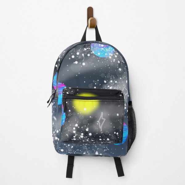 Item preview, Colourful blue and yellow circles on black designed and sold by Dniprianka.