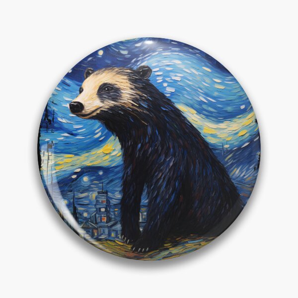 Item preview, Funny Honey Badger Starry Night Illustration Mom Dad Kids designed and sold by rafaeltto.