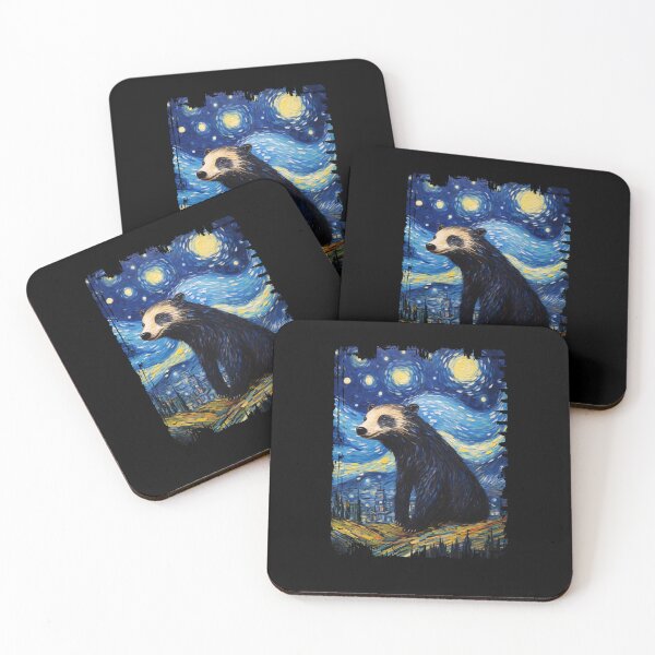 Item preview, Funny Honey Badger Starry Night Illustration Mom Dad Kids designed and sold by rafaeltto.