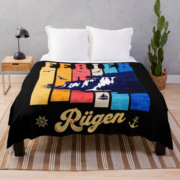 Item preview, HOLIDAYS Rügen Island Baltic Sea Retro Vintage Design designed and sold by HoshisWorld2018.