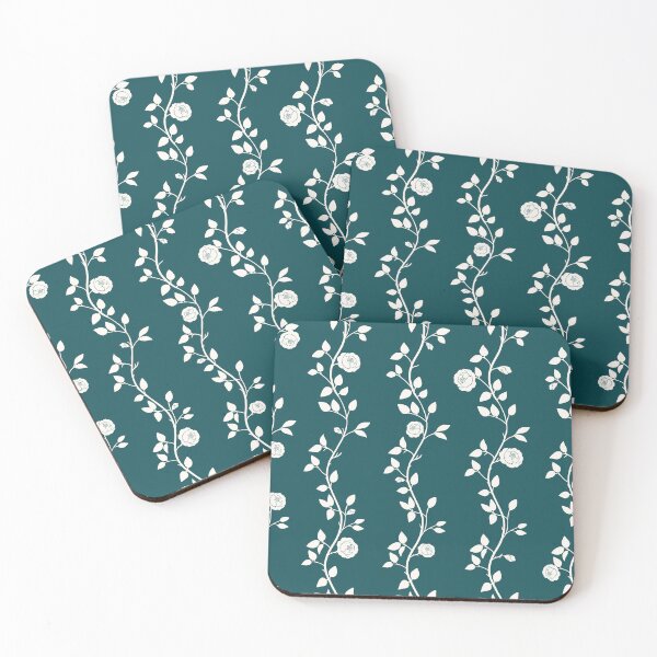 Item preview, English Garden Roses Peacock Blue Pattern designed and sold by Little Wimbly.