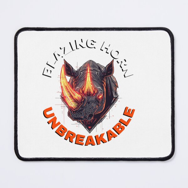 Item preview, Cyberpunk Rhinoceros Blazing Horn Unbreakable Neon Orange designed and sold by BrokenVibe.