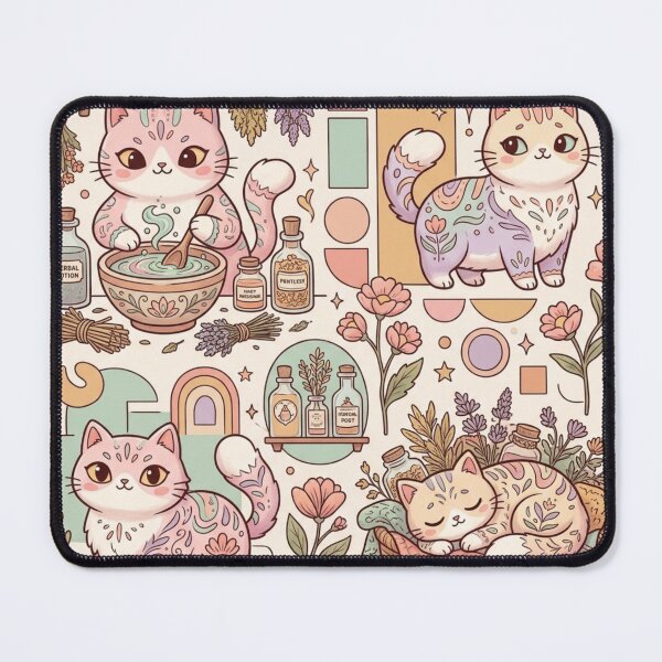 Item preview, Whimsical Cat and Herbal Potion Aesthetic designed and sold by Iampoji.