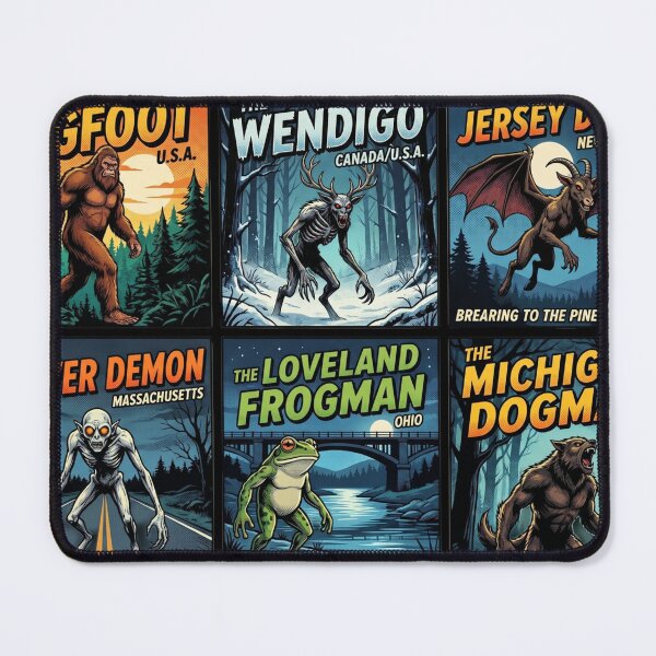 Item preview, American Cryptid Legends Retro Pop Art Collection designed and sold by redsharkuk.