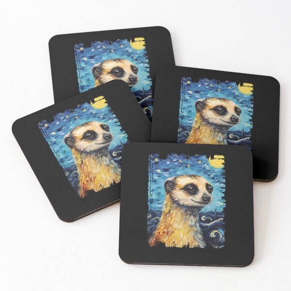 Item preview, Funny Meerkat Starry Night Illustration Mom Dad Kids designed and sold by rafaeltto.