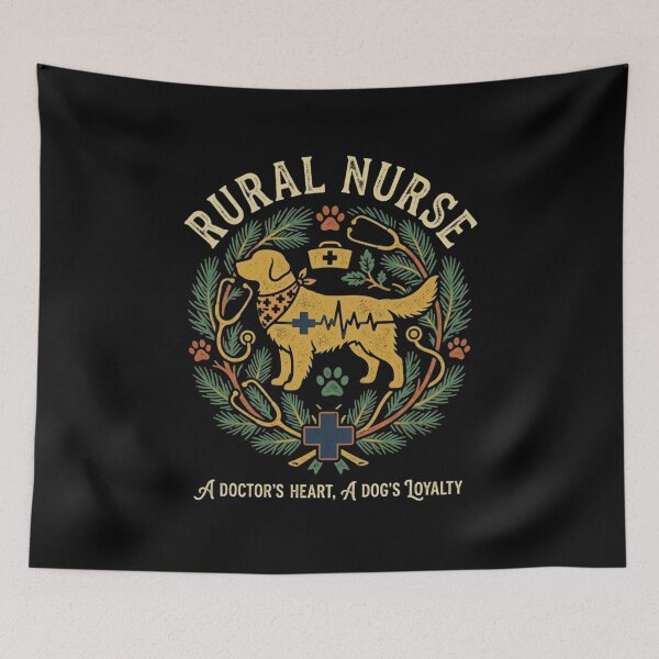 Item preview, Rural Nurse Dog Lover Gift, Vintage Floral Nursing Design Classic T-Shirt  designed and sold by podlook.