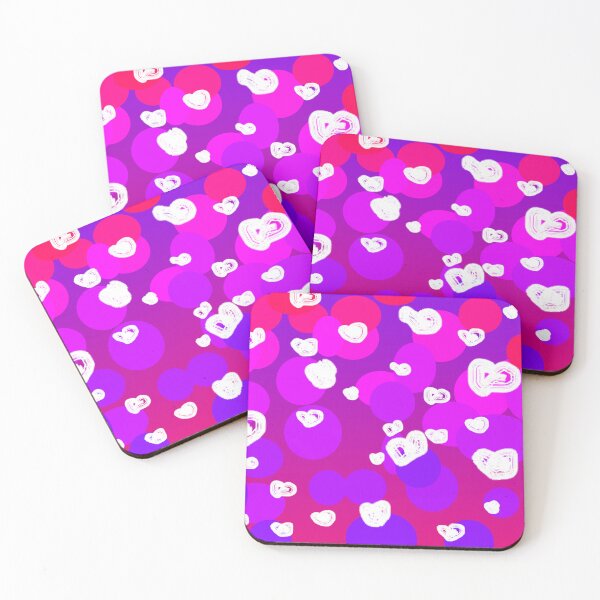 Item preview, Purple and pink abstract design with hearts designed and sold by Dniprianka.