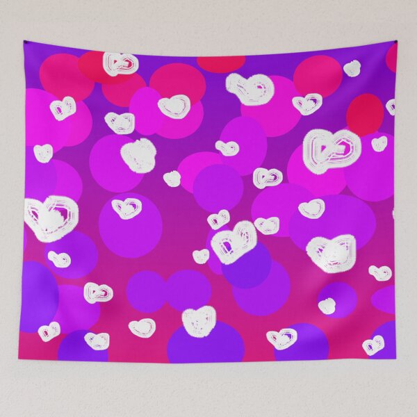 Item preview, Purple and pink abstract design with hearts designed and sold by Dniprianka.