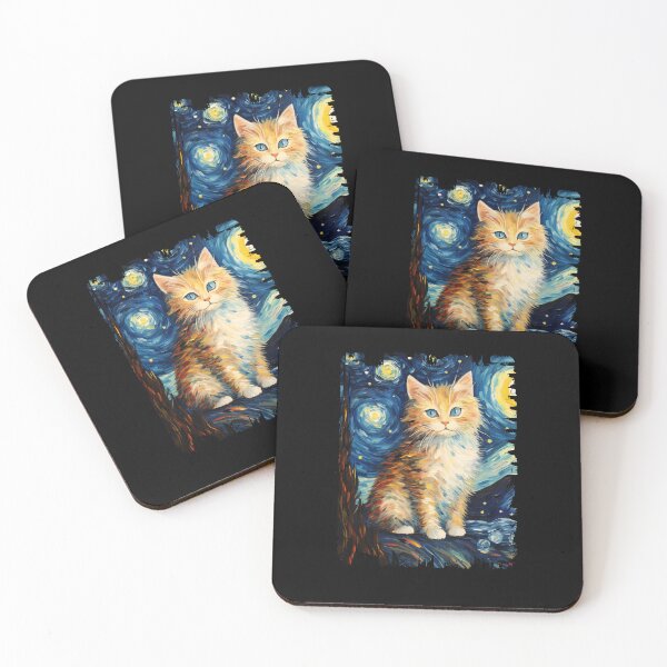 Item preview, Funny Munchkin Cat Starry Night Illustration Mom Dad Kids designed and sold by rafaeltto.