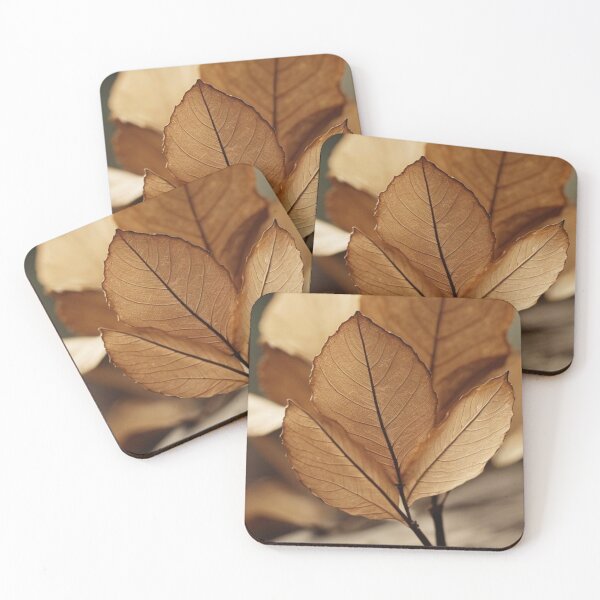 Item preview, Dry Autumn Leaves Macro Texture on Vintage Wood Fall Aesthetic designed and sold by LYAN-STORE.