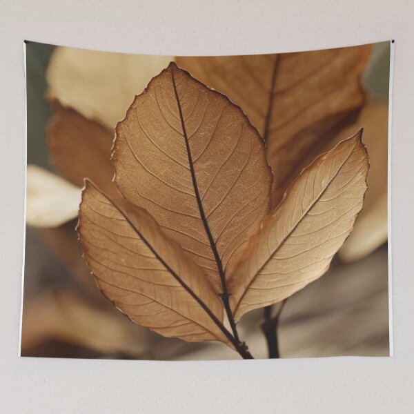 Item preview, Dry Autumn Leaves Macro Texture on Vintage Wood Fall Aesthetic designed and sold by LYAN-STORE.