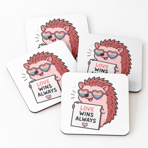 Item preview, Love Is Love Cute Hedgehog Pride designed and sold by Pixanova.
