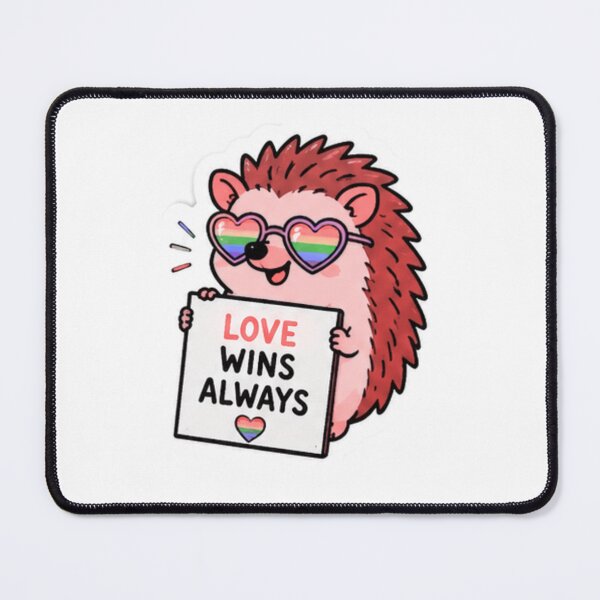 Item preview, Love Is Love Cute Hedgehog Pride designed and sold by Pixanova.