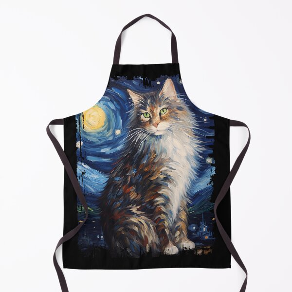 Item preview, Funny Norwegian Forest Cat Starry Night Illustration Mom Dad Kids designed and sold by rafaeltto.
