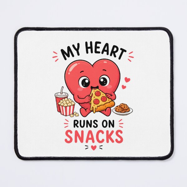 Item preview, My Heart Runs On Snacks Cute Food Lover Kawaii Heart designed and sold by INVITOARTE.