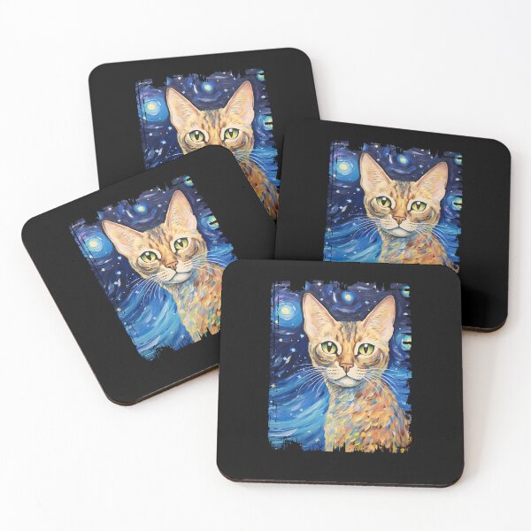 Item preview, Funny Ocicat Cat Starry Night Illustration Mom Dad Kids designed and sold by rafaeltto.