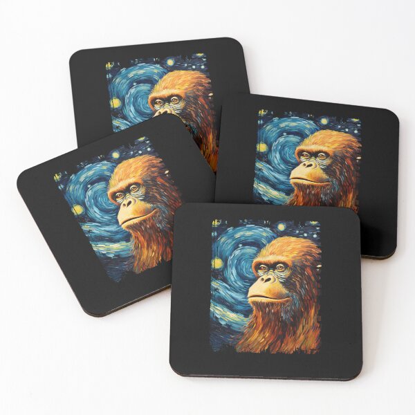 Item preview, Funny Orangutan Starry Night Illustration Mom Dad Kids designed and sold by rafaeltto.