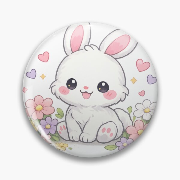 Item preview, happy rabbit baby with hearts in garden  designed and sold by Uni-Fashion.