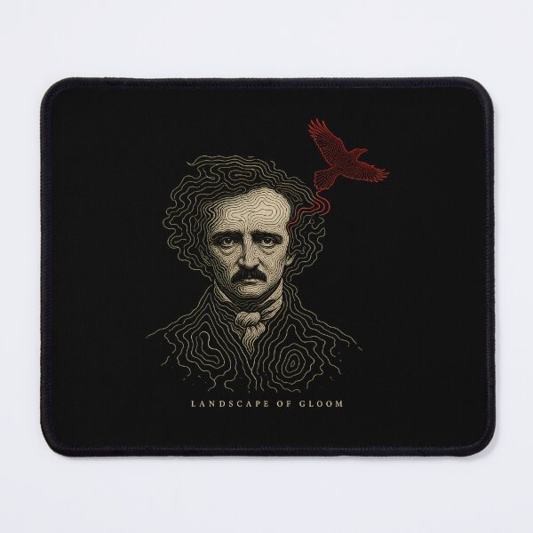 Item preview, Landscape of Gloom Edgar Allan Poe Topographic Line Art designed and sold by Fenay Designs.