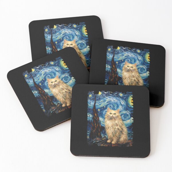 Item preview, Funny Persian Cat Starry Night Illustration Mom Dad Kids designed and sold by rafaeltto.