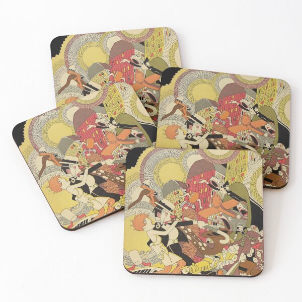 Item preview, Art Deco Illustration Urban Chaos City Scene Vintage Art Lovers designed and sold by RickE.