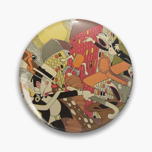 Item preview, Art Deco Illustration Urban Chaos City Scene Vintage Art Lovers designed and sold by RickE.
