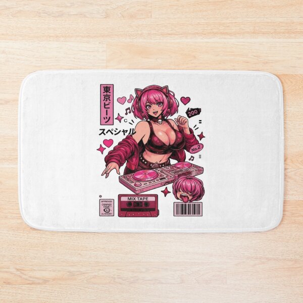 Item preview, Anime DJ girl with pink hair designed and sold by Ahmedsyde.