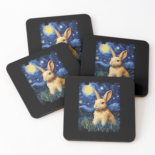 Item preview, Funny Rabbit Starry Night Illustration Mom Dad Kids designed and sold by rafaeltto.