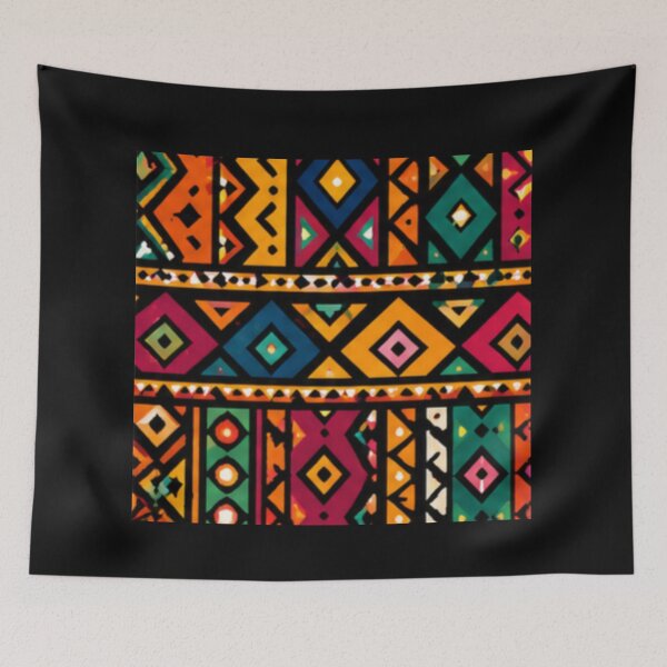 Aperçu de l'œuvre Colorful African Geometric Pattern créée et vendue par WellN.