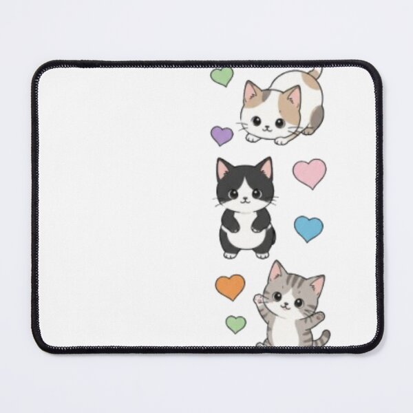 Item preview, Cute Kawaii Cat Hearts Vertical Graphic T-Shirt | Adorable Kitten Lover Tee designed and sold by IconicDesignsXd.