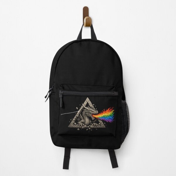 Item preview, Epic Stone Dragon Prism Rainbow Fire Breath Fantasy Art designed and sold by Fenay Designs.